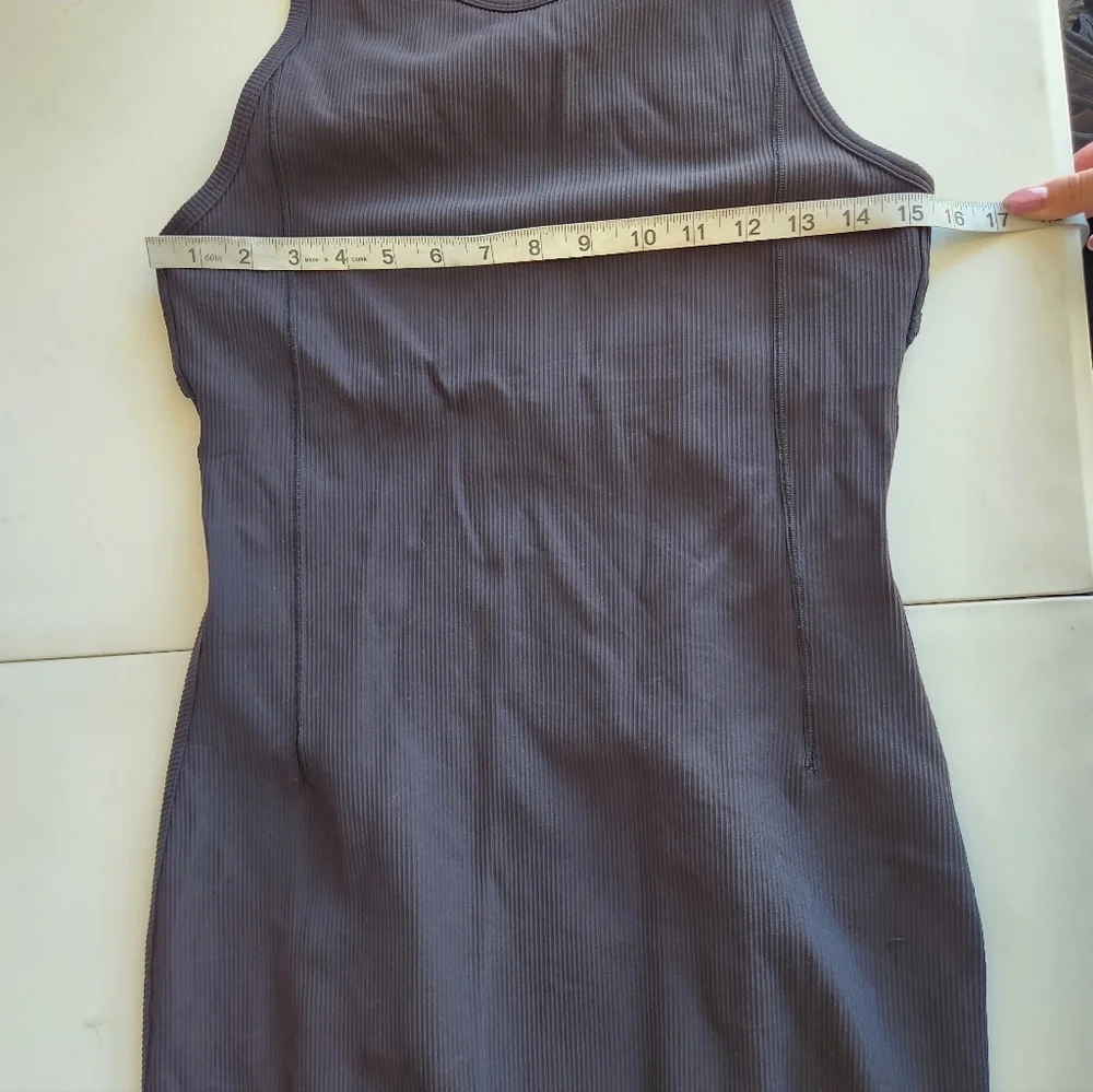 Lululemon Ebb to Street Ribbed Mini Dress - Black, Size 10​